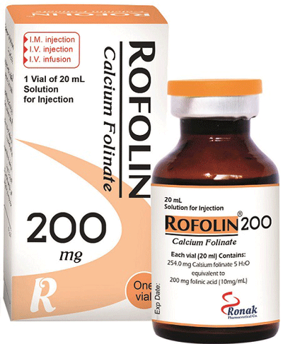 کلسیم فولینات  10mg/1mL,20mL تزریقی