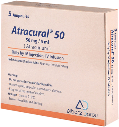 آتراکوریوم بزیلات 10mg/1mL,5mL تزریقی