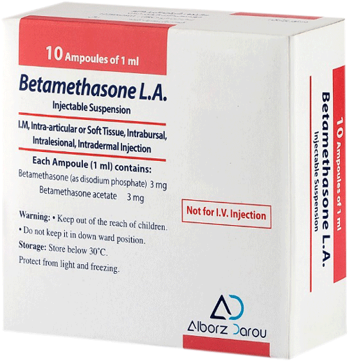 بتامتازون ال آ 3mg/3mg/1mL,1mL سوسپانسیون تزریقی