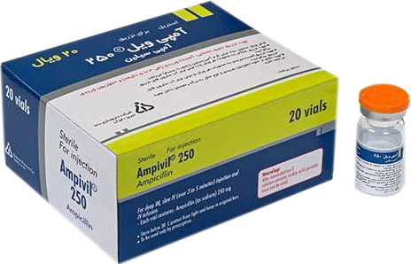آمپی سیلین  250mg پودر برای سوسپانسیون تزریقی