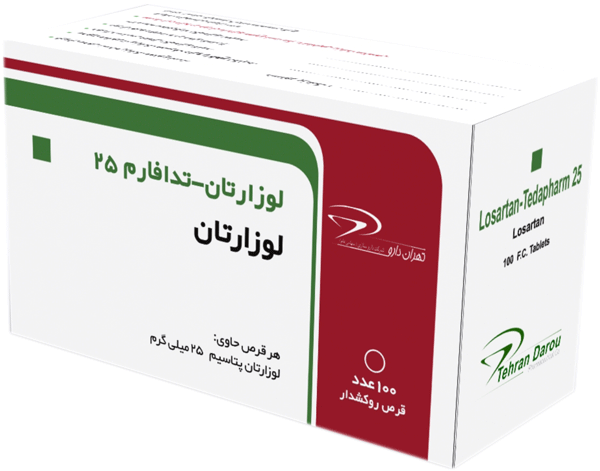 لوزارتان پتاسیم  25mg قرص خوراکی