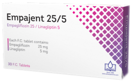 امپاگلیفلوزین/لیناگلیپتین  25mg/5mg قرص خوراکی