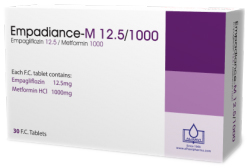 امپاگلیفلوزین/متفورمین  12.5mg/1000mg قرص خوراکی