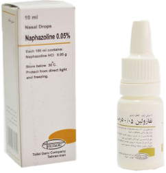 نفازولین هیدروکلراید 0.05%,10mL قطره محلول بینی