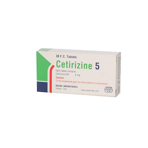 ستیریزین هیدروکلراید 5mg قرص خوراکی