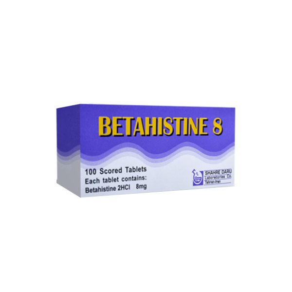 بتاهیستین دی هیدروکلراید 8mg قرص خوراکی