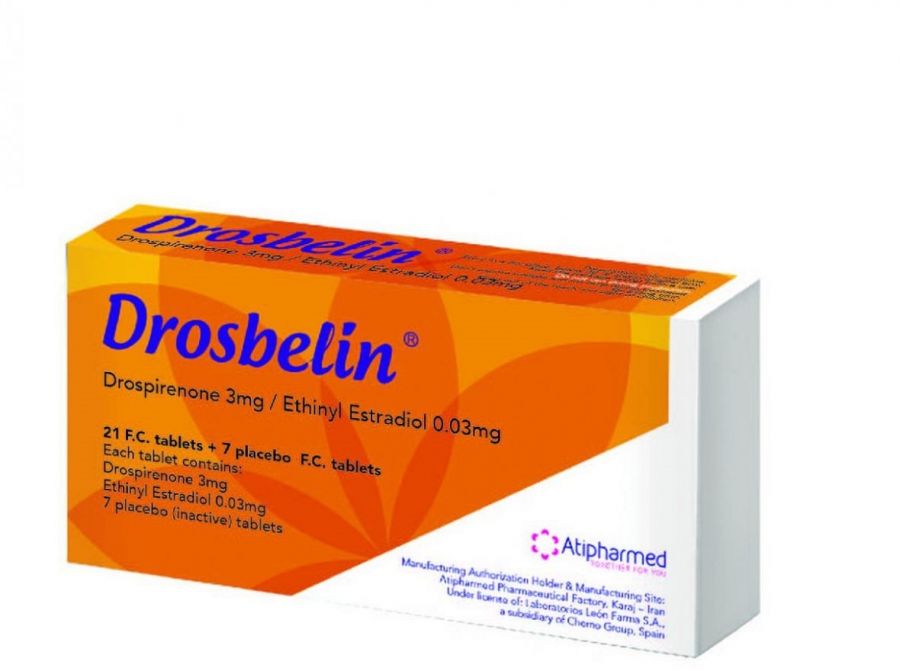 دروسپیرنون/اتینیل استرادیول 3mg/0.03mg قرص خوراکی