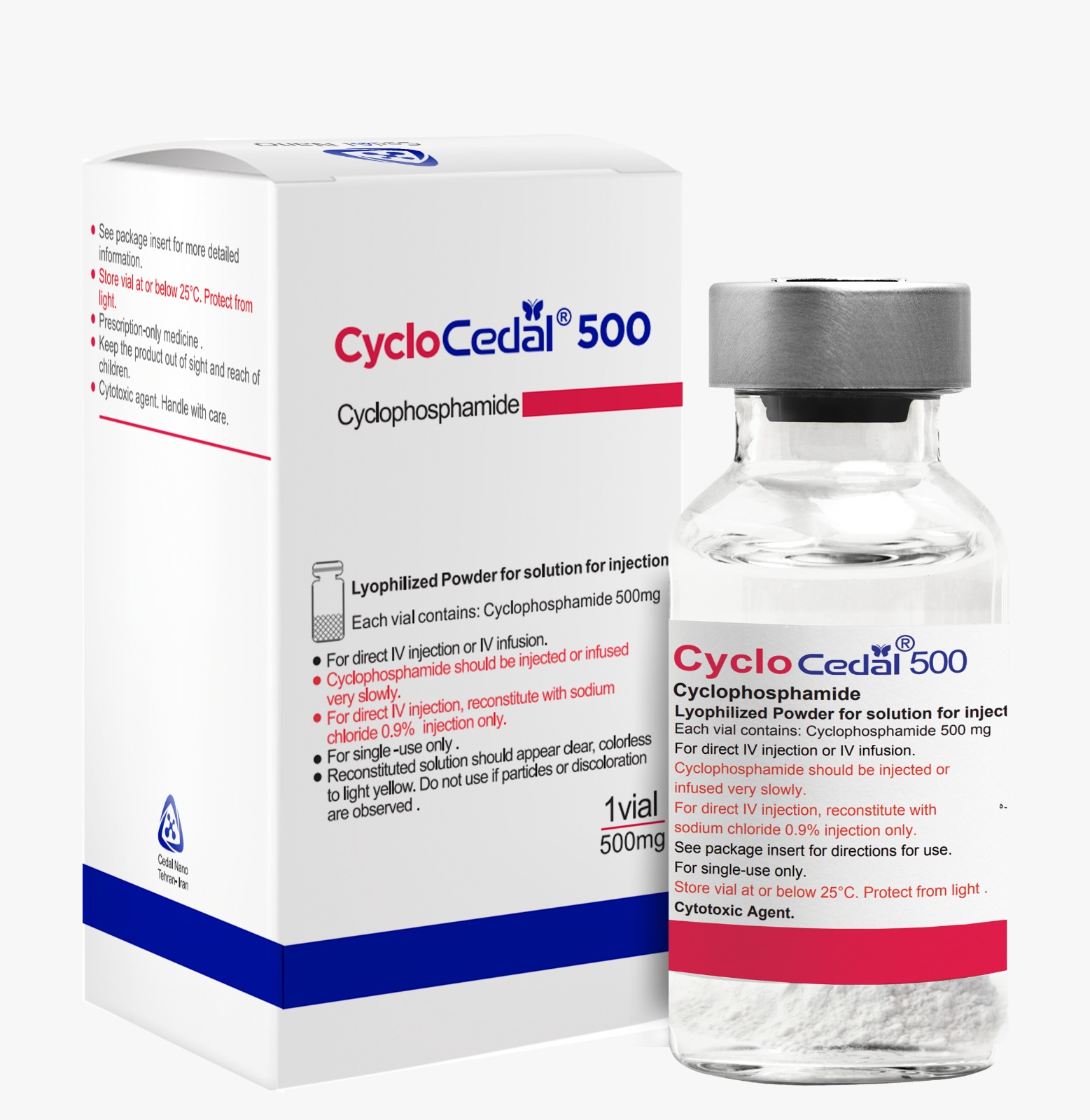سیکلوفسفامید  500mg پودر برای سوسپانسیون تزریقی