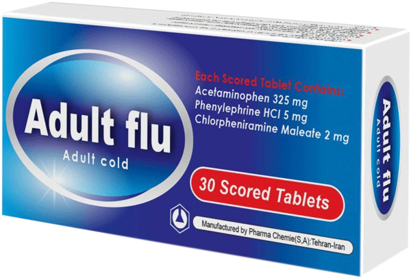 سرما خوردگی بزرگسالان-4 500mg/5mg/25mg قرص خوراکی