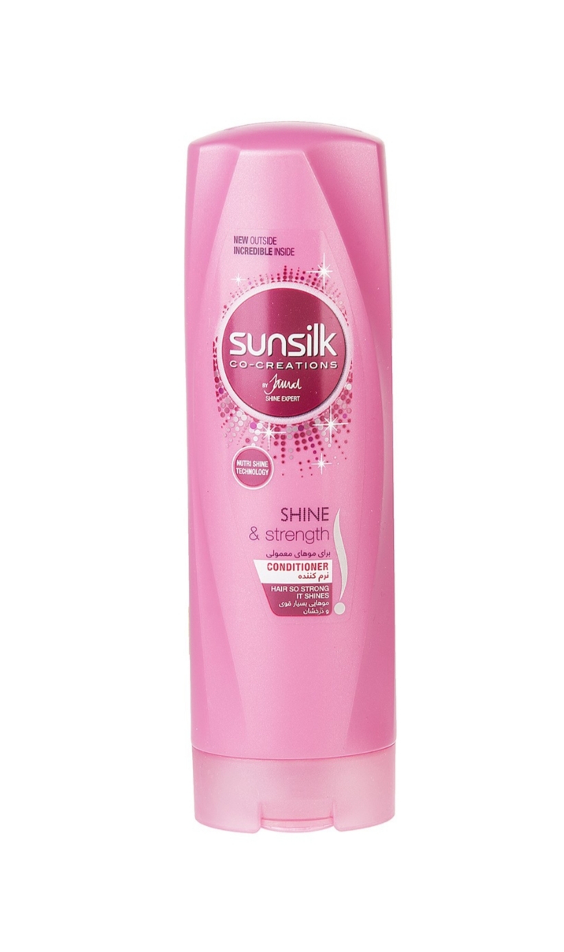 فراورده های حالت دهنده ،نرم کننده وتثبیت کننده آرایش مو (کرمها ، لوسیونها وروغنها) SUNSILK Glowing Shine and Strength Hair Conditioner 350ml