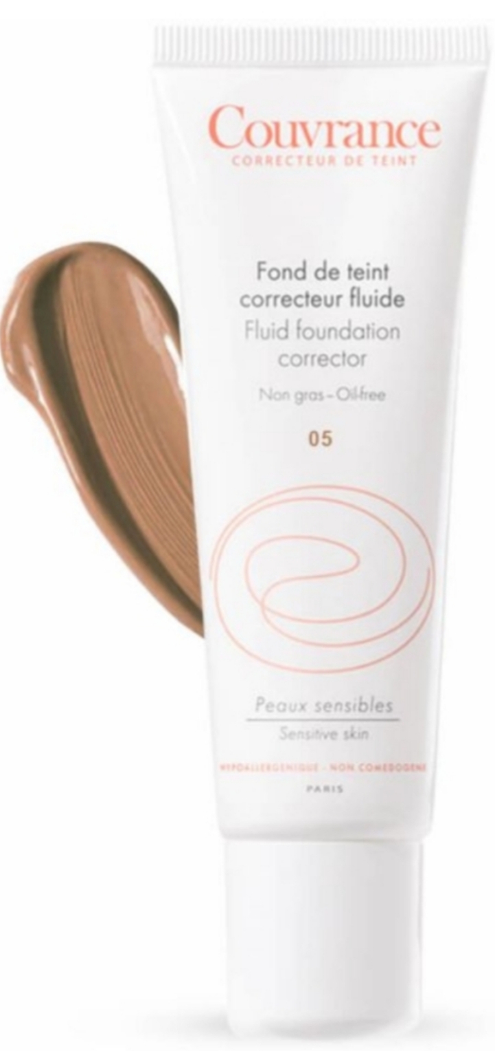 کرم پودر وپایه های آرایشی AVENE Fluide Foundation Corrector for Sensitive Skin SPF 15 (Couvrance Fond de Teint Correcteur Fluide SPF 15) Natural