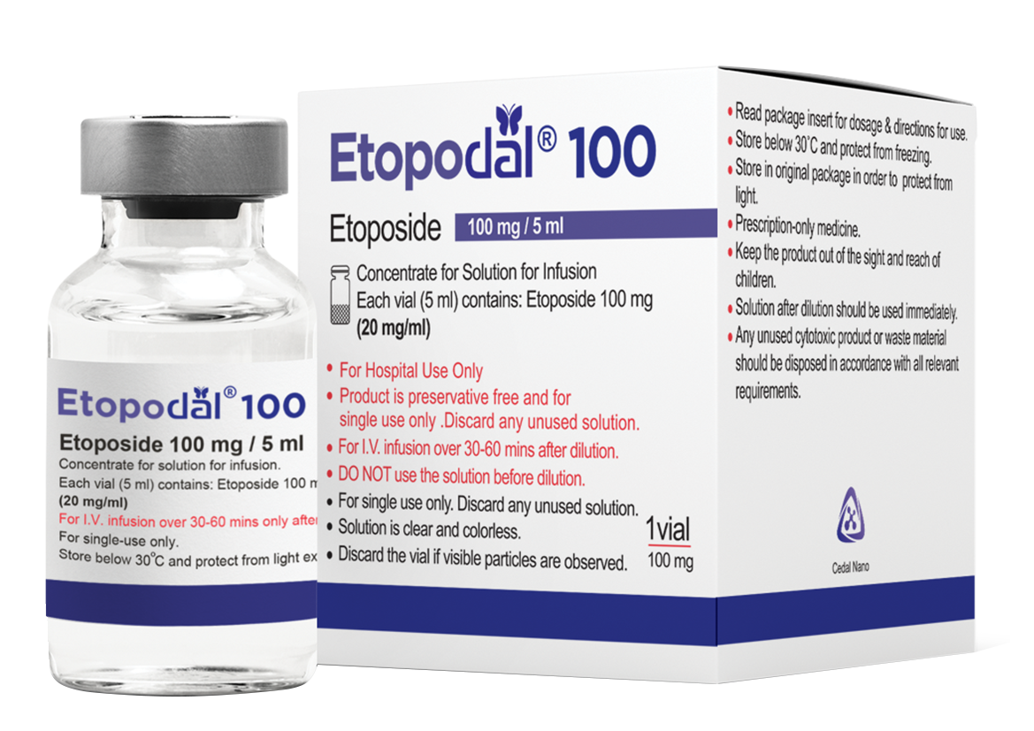 اتوپوزاید  20mg/1mL,5mL محلول تزریقی وریدی